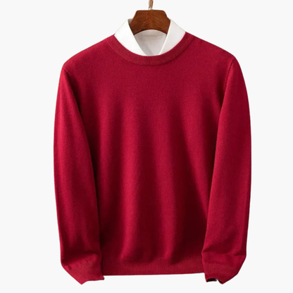 Men's Crew Neck Sweater Long Sleeve Ribbed
