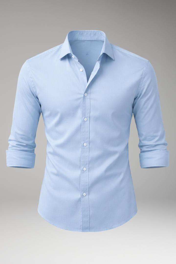 Men's Classic Collar Dress Shirt Button Front - Vonnera