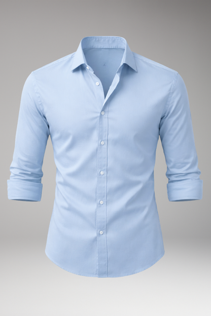Men's Classic Collar Dress Shirt Button Front - Vonnera