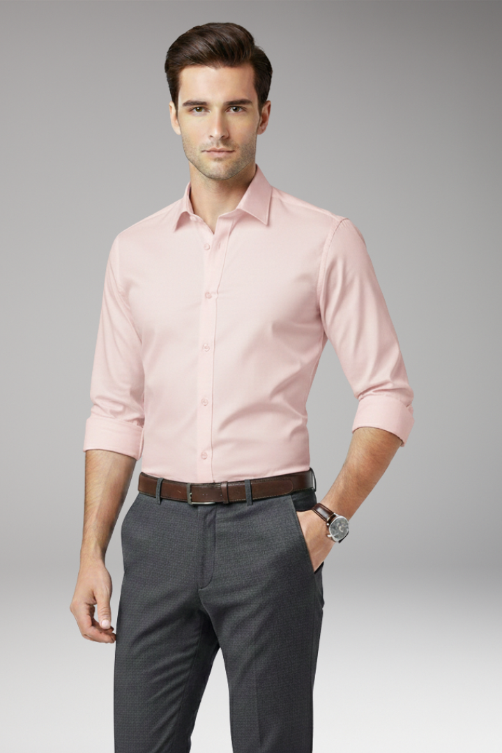 Men's Classic Collar Dress Shirt Button Front