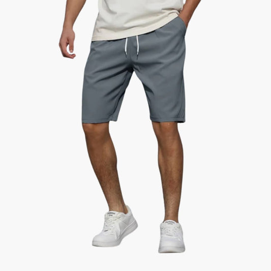 Men's Elastic Waist Shorts With Pockets - Vonnera