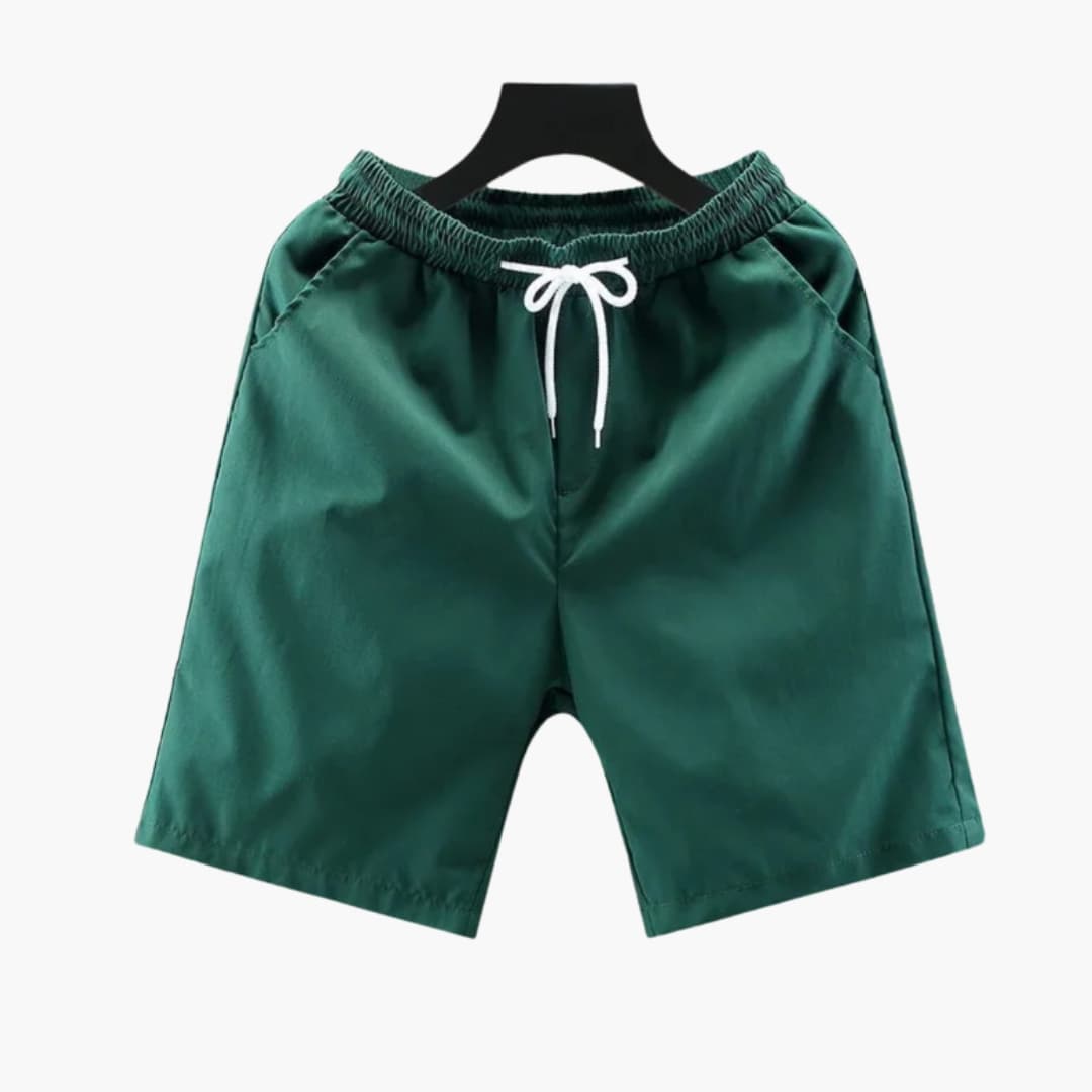 Men's Elastic Waist Shorts With Pockets