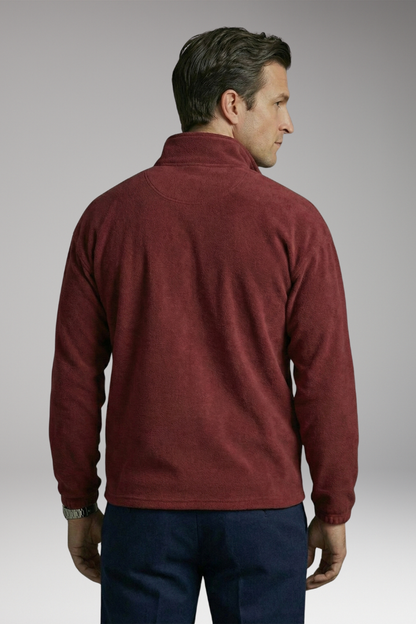 Men's Fleece Pullover Sweatshirt Ribbed Cuffs