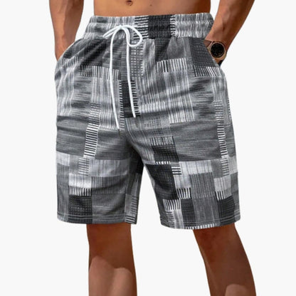 Men's Graphic Swim Trunks Drawstring Waist - Vonnera
