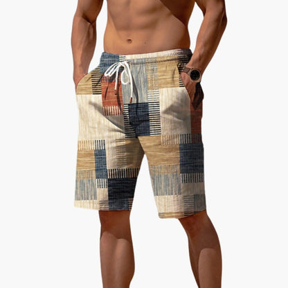 Men's Graphic Swim Trunks Drawstring Waist