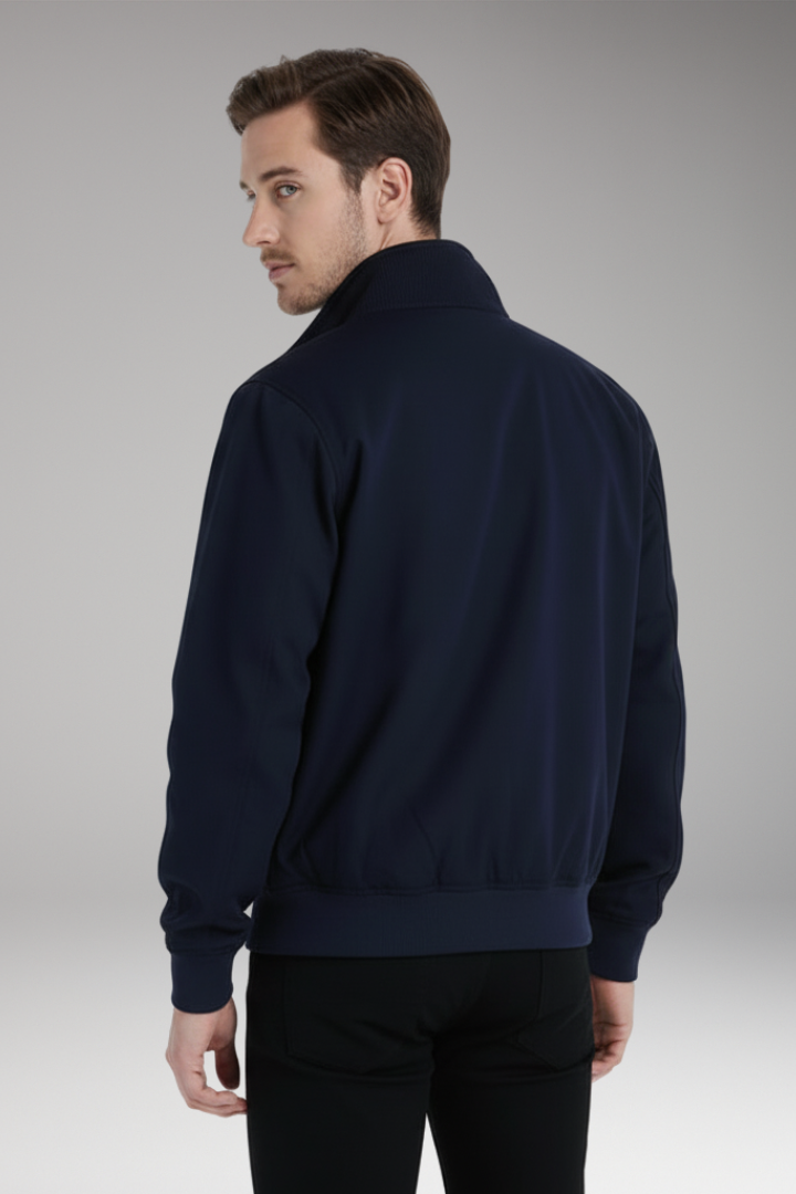 Men's Harrington Jacket Zip Checked Lining