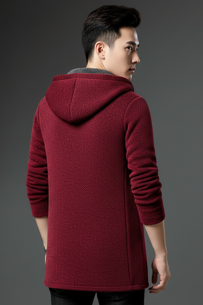 Men's Hooded Full Zip Jacket Lined Interior