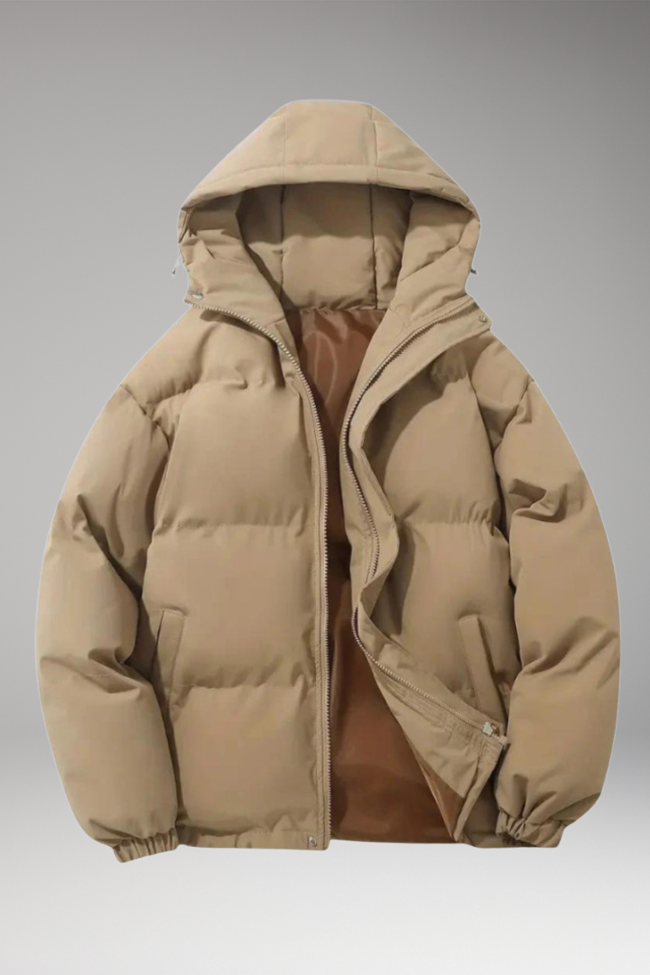 Men's Hooded Zip Jacket Welt Pockets - Vonnera