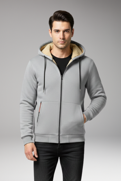 Men's Zipper Hoodie Fleece Lined