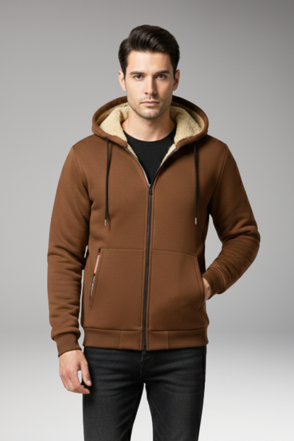 Men's Zipper Hoodie Fleece Lined