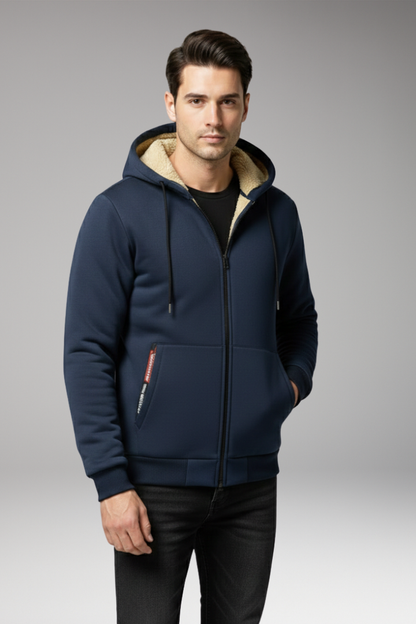 Men's Zipper Hoodie Fleece Lined