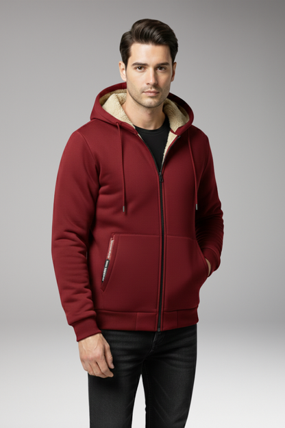 Men's Zipper Hoodie Fleece Lined