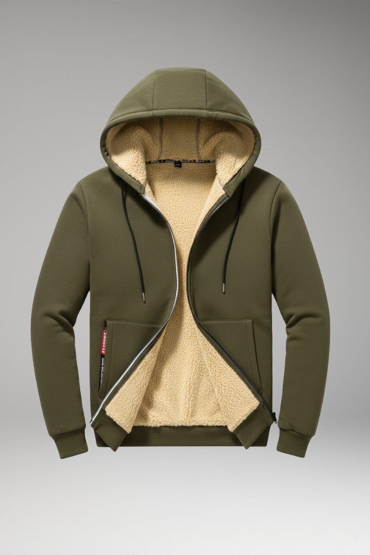 Men's Zipper Hoodie Fleece Lined - Vonnera