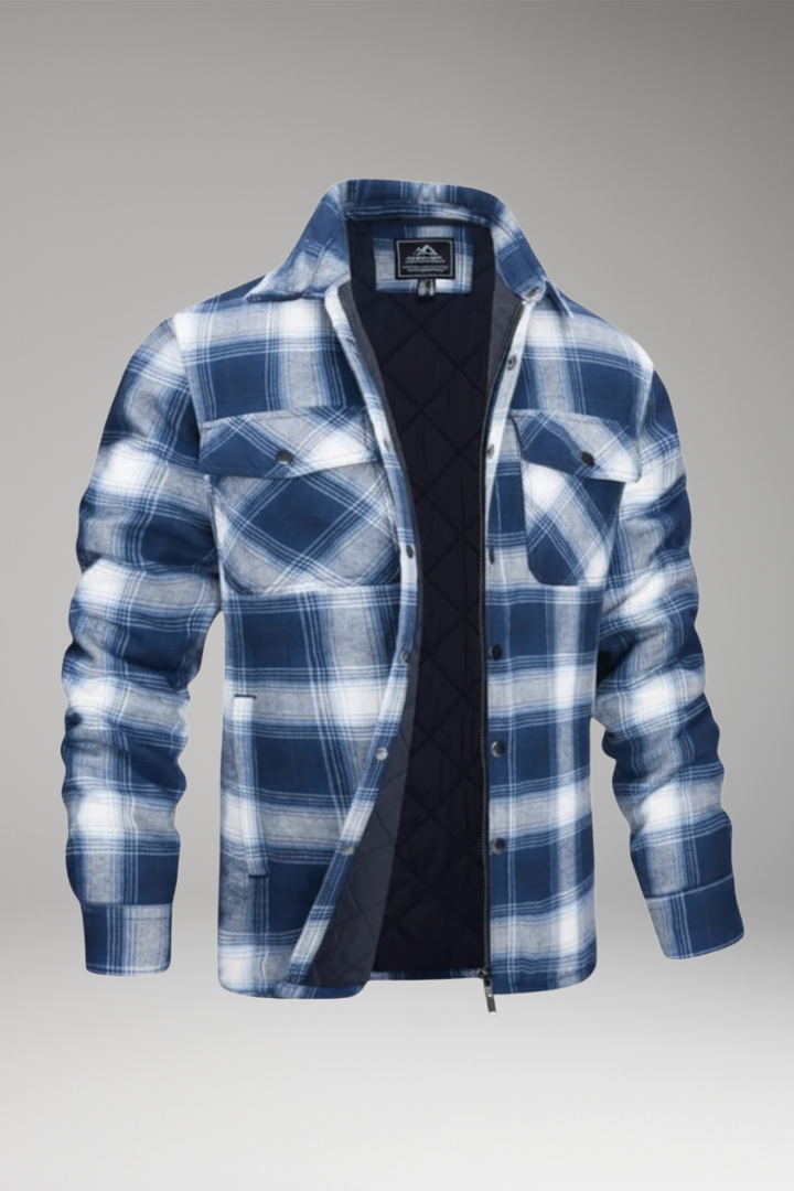Men's Quilted Jacket Button Closure - Vonnera