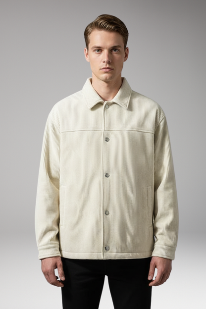 Men's Drawstring Jacket with Front Pockets