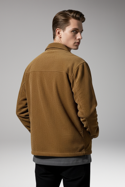 Men's Drawstring Jacket with Front Pockets