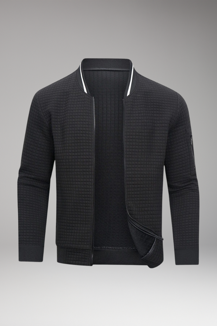 Men's Long Sleeve Jacket Front Zip Closure - Vonnera