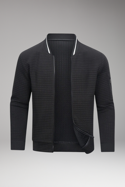 Men's Long Sleeve Jacket Front Zip Closure - Vonnera