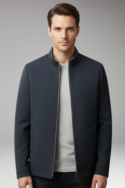 Men's Zip Front Jacket Zippered Pockets