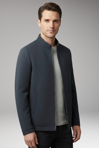 Men's Zip Front Jacket Zippered Pockets