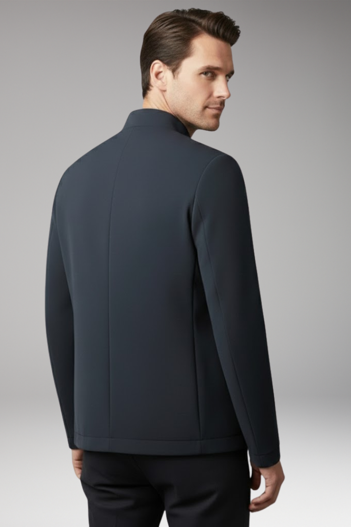 Men's Zip Front Jacket Zippered Pockets