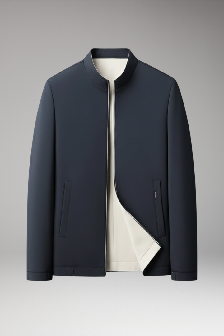 Men's Zip Front Jacket Zippered Pockets - Vonnera