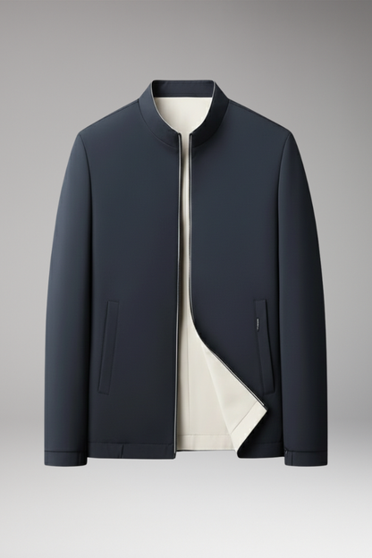 Men's Zip Front Jacket Zippered Pockets - Vonnera
