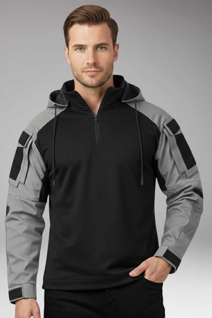 Men's Hooded Jacket With Sleeve Pockets