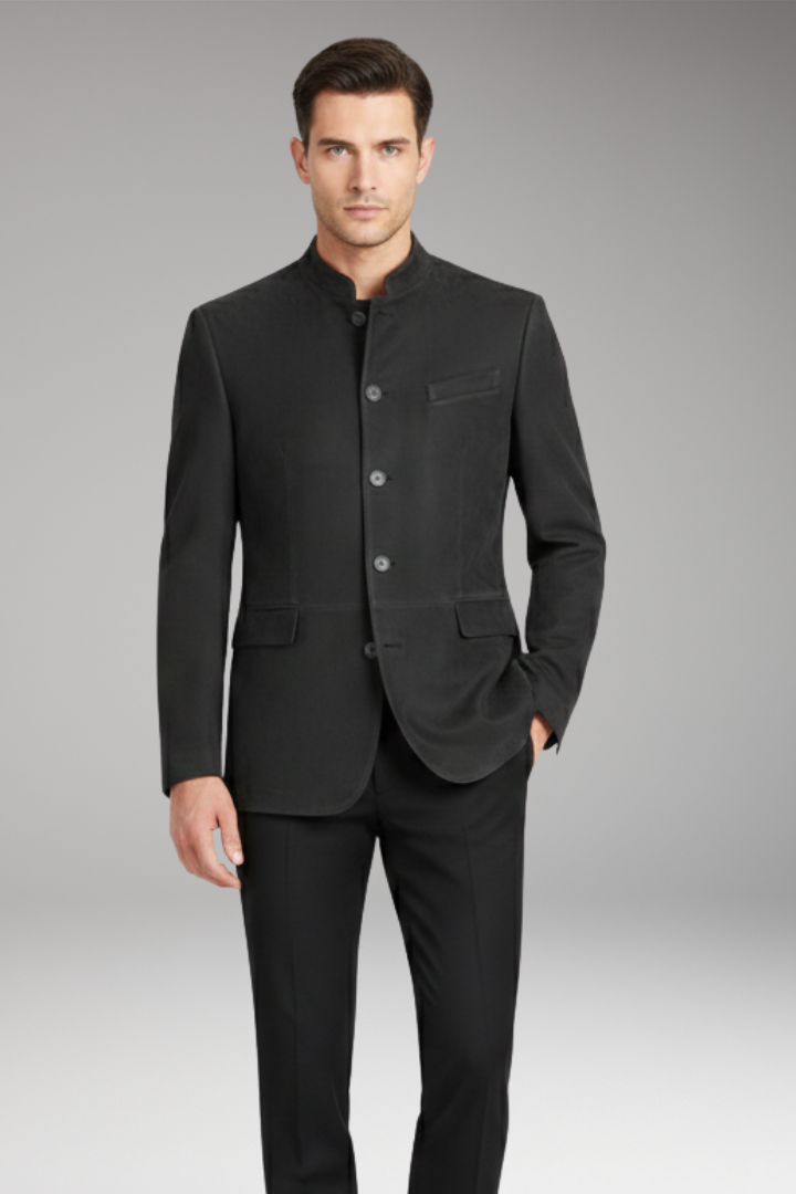 Men's Long Coat Structured Design