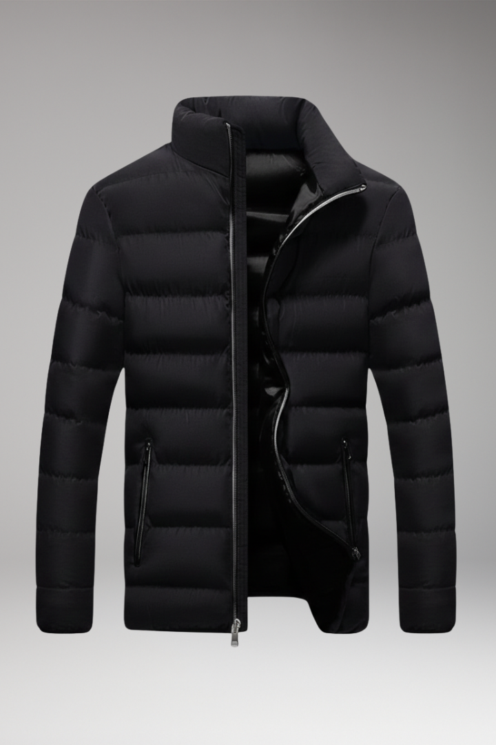 Men's Quilted Jacket Zip Pockets - Vonnera