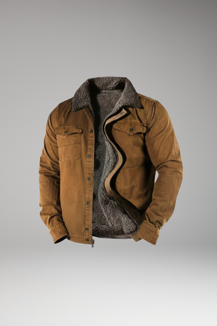 Men's Sherpa Lined Woven Jacket - Vonnera
