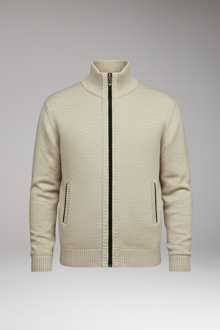 Men's Zipper Jacket Stand-Up Collar - Vonnera