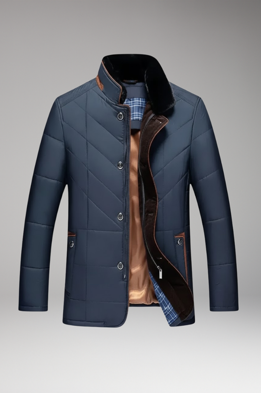 Men's Quilted Jacket Stand Collar - Vonnera