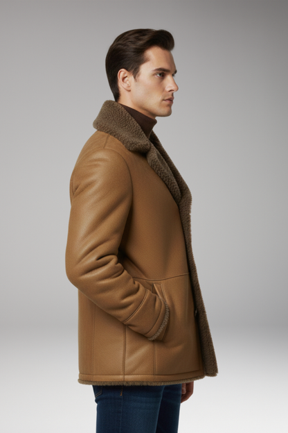 Men's Fleece Jacket Wide Collar
