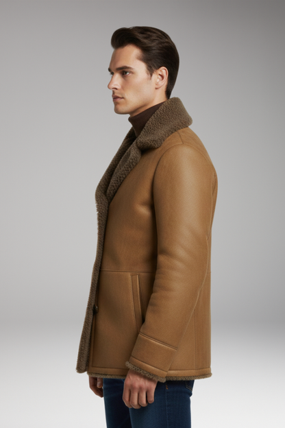 Men's Fleece Jacket Wide Collar
