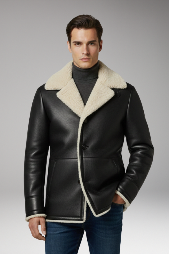 Men's Fleece Jacket Wide Collar