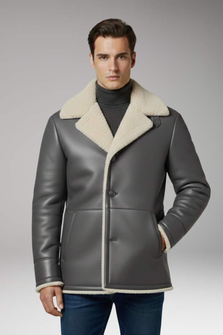 Men's Fleece Jacket Wide Collar