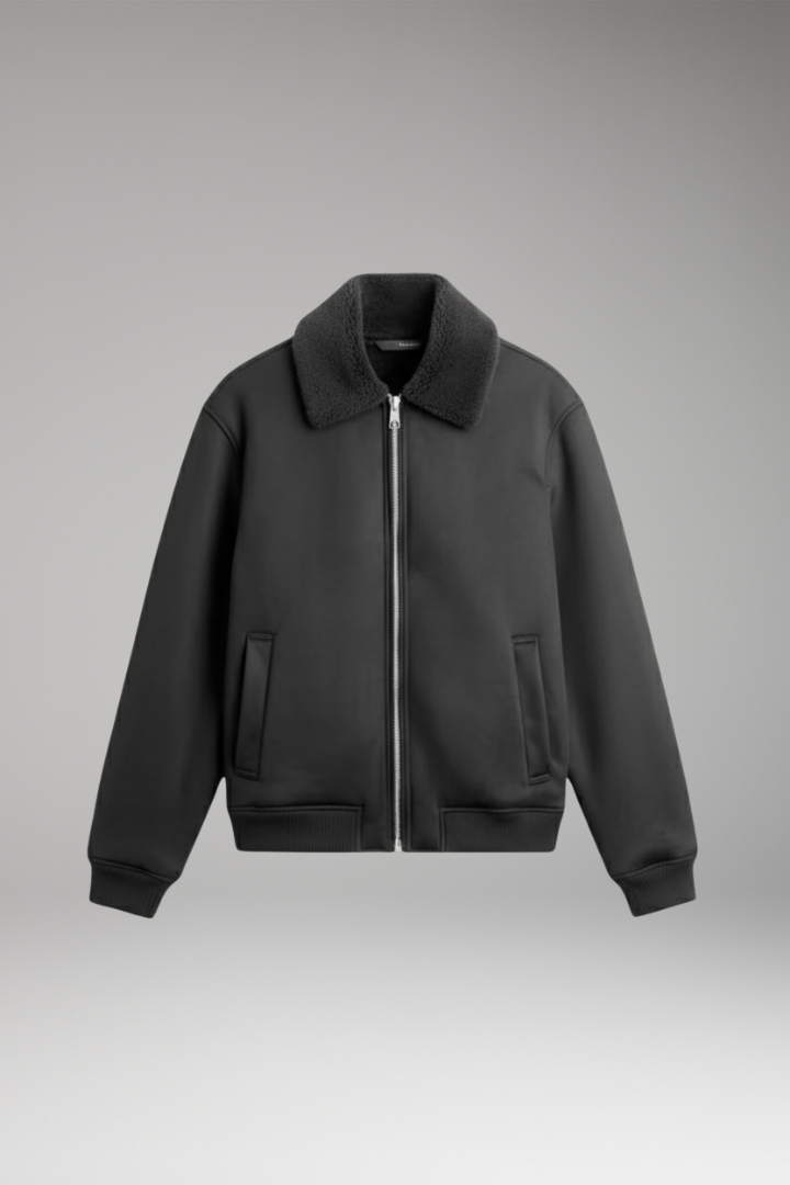 Men's Zip Jacket Ribbed Cuffs - Vonnera
