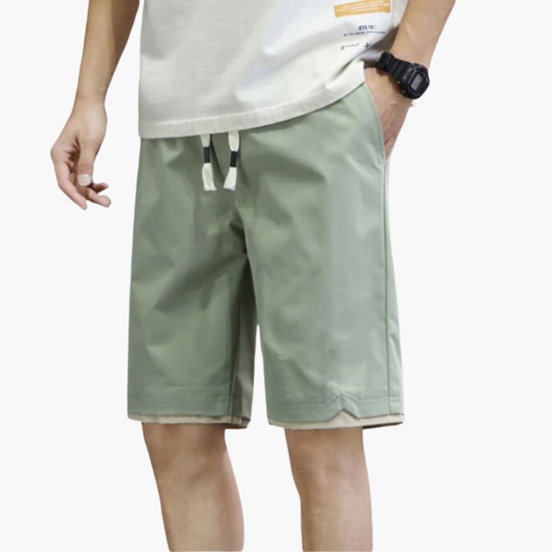 Men's Jogger Shorts Drawstring Elastic Waist Black