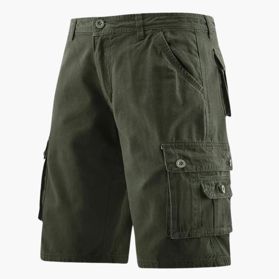 Men's Cargo Shorts Elastic Waistband Utility Pockets - Vonnera