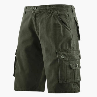 Men's Cargo Shorts Elastic Waistband Utility Pockets - Vonnera