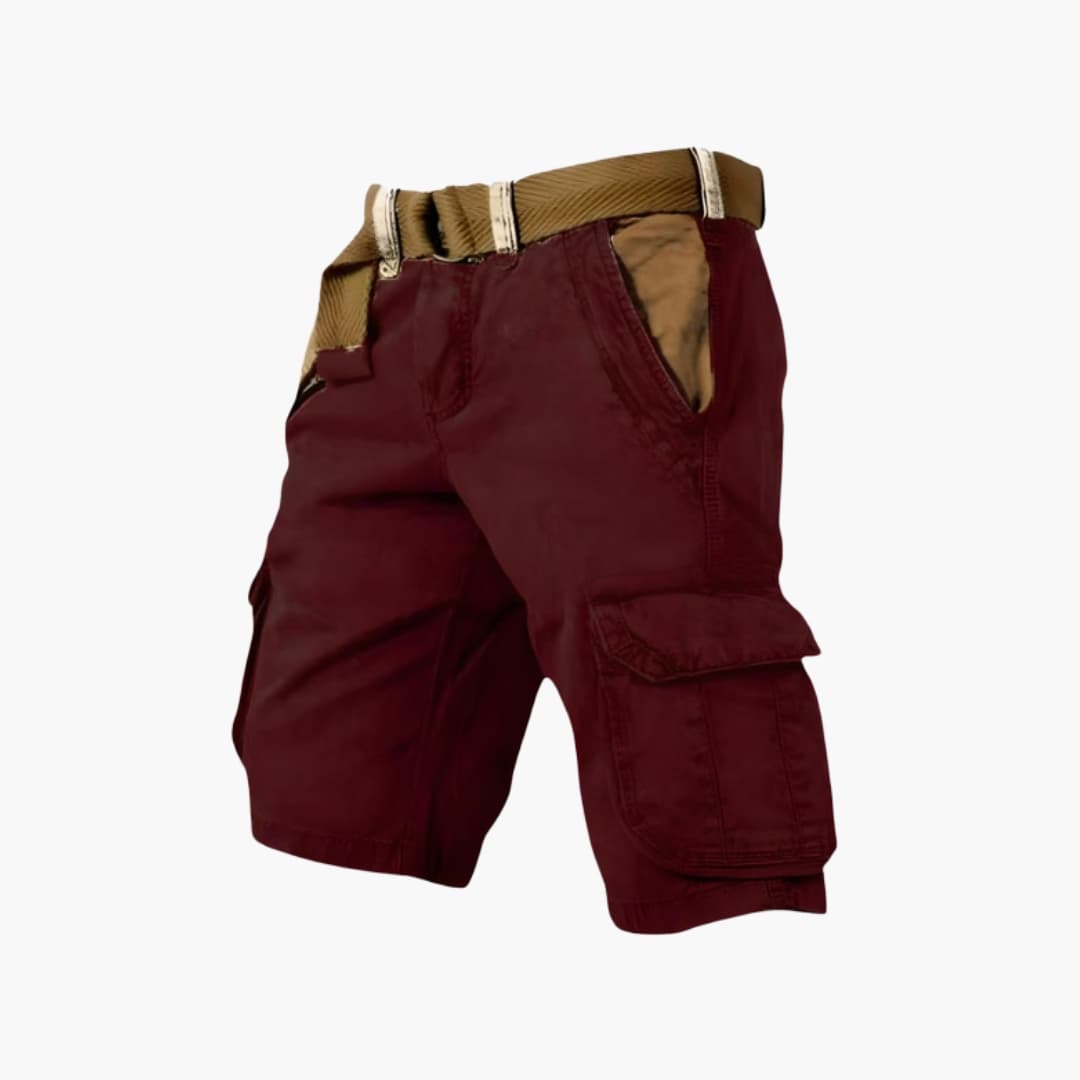 Men's Cargo Shorts Knee-Length Zipper Pockets