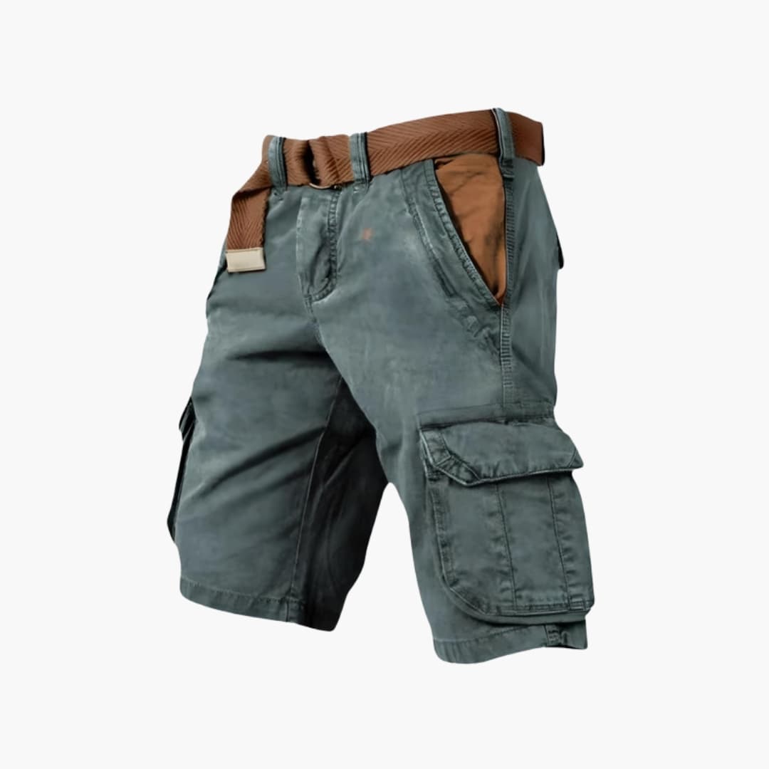 Men's Cargo Shorts Knee-Length Zipper Pockets