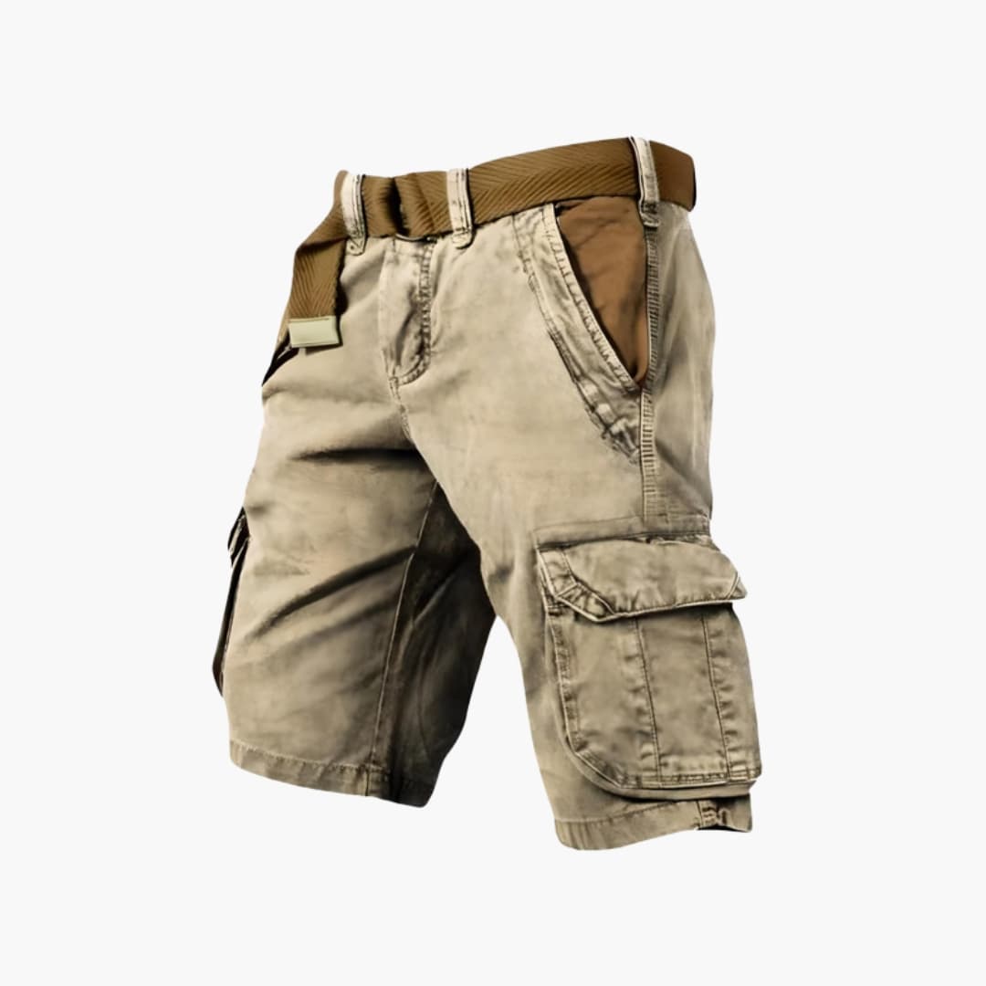 Men's Cargo Shorts Knee-Length Zipper Pockets
