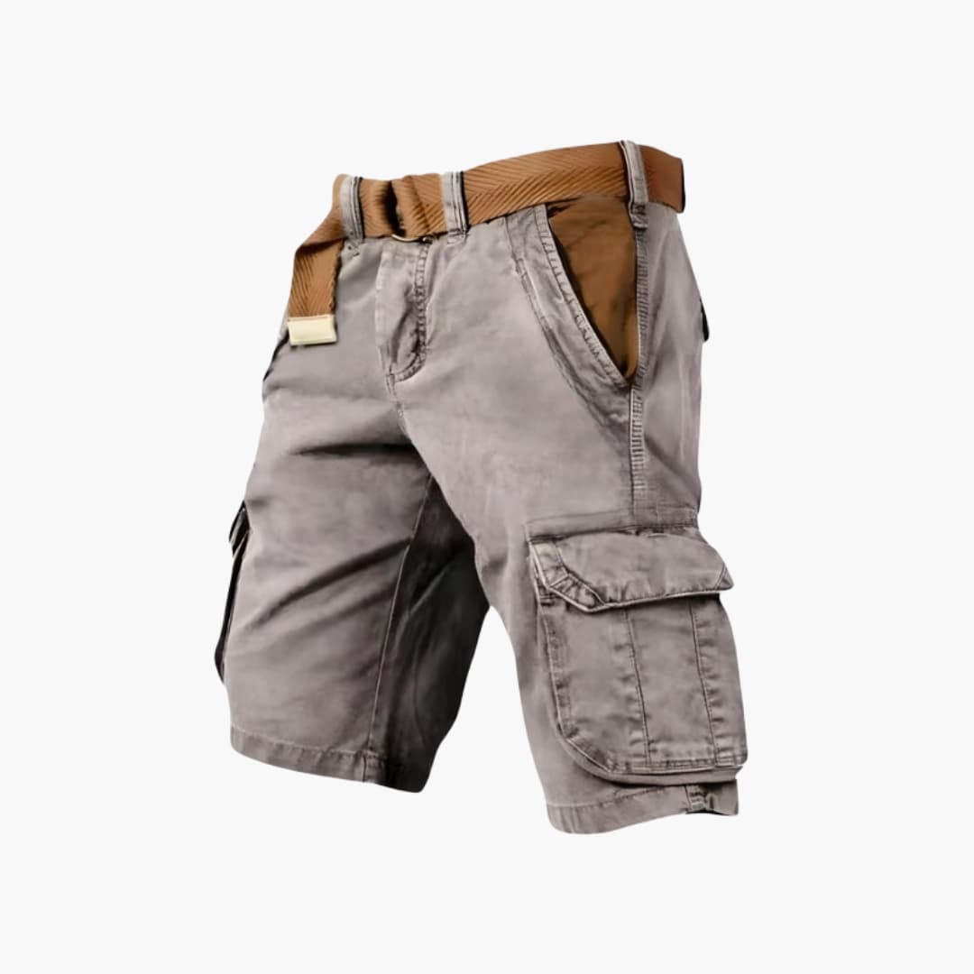 Men's Cargo Shorts Knee-Length Zipper Pockets