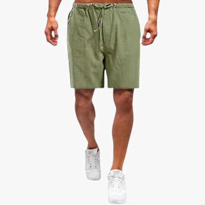 Men's Knee Length Shorts Elastic Waist Drawstring