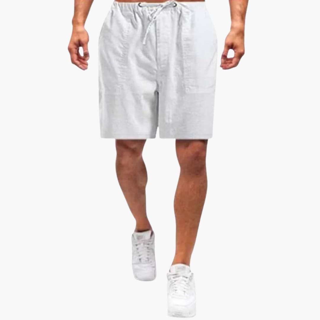 Men's Knee Length Shorts Elastic Waist Drawstring