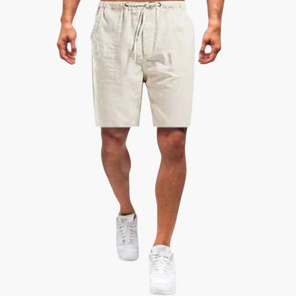Men's Knee Length Shorts Elastic Waist Drawstring