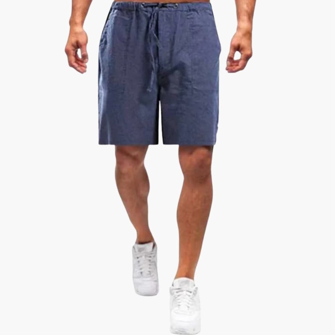 Men's Knee Length Shorts Elastic Waist Drawstring