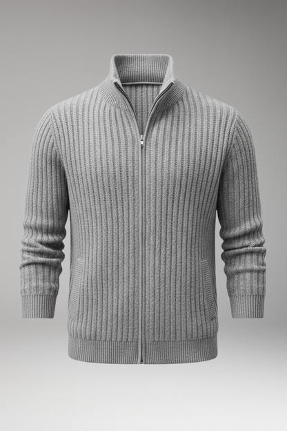 Men's Striped Knit Cardigan Sweater - Vonnera